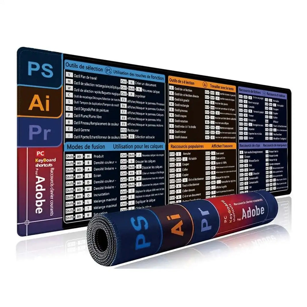 Grand tapis de souris version française