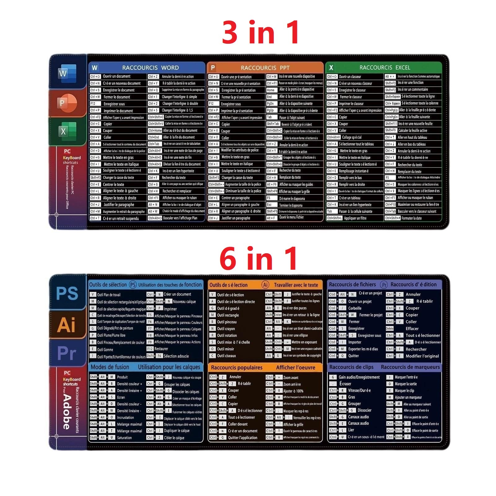 Française grand tapis de souris version